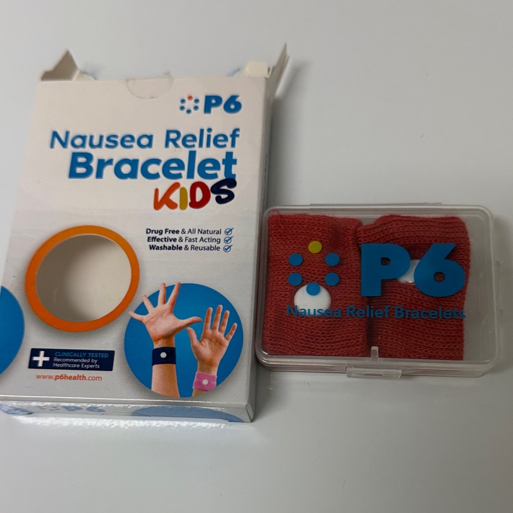 Kids Nausea Relief Bracelet - Vibrant Red (1 set)